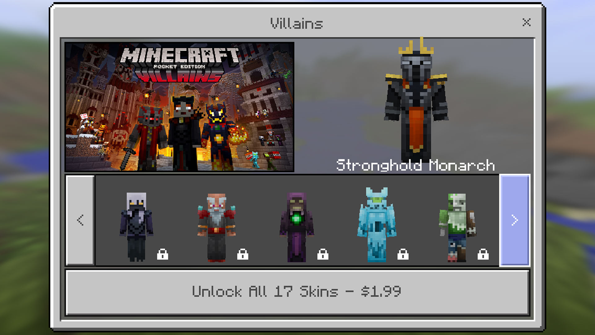 Minecraft Pocket Edition: Villains Skin Pack