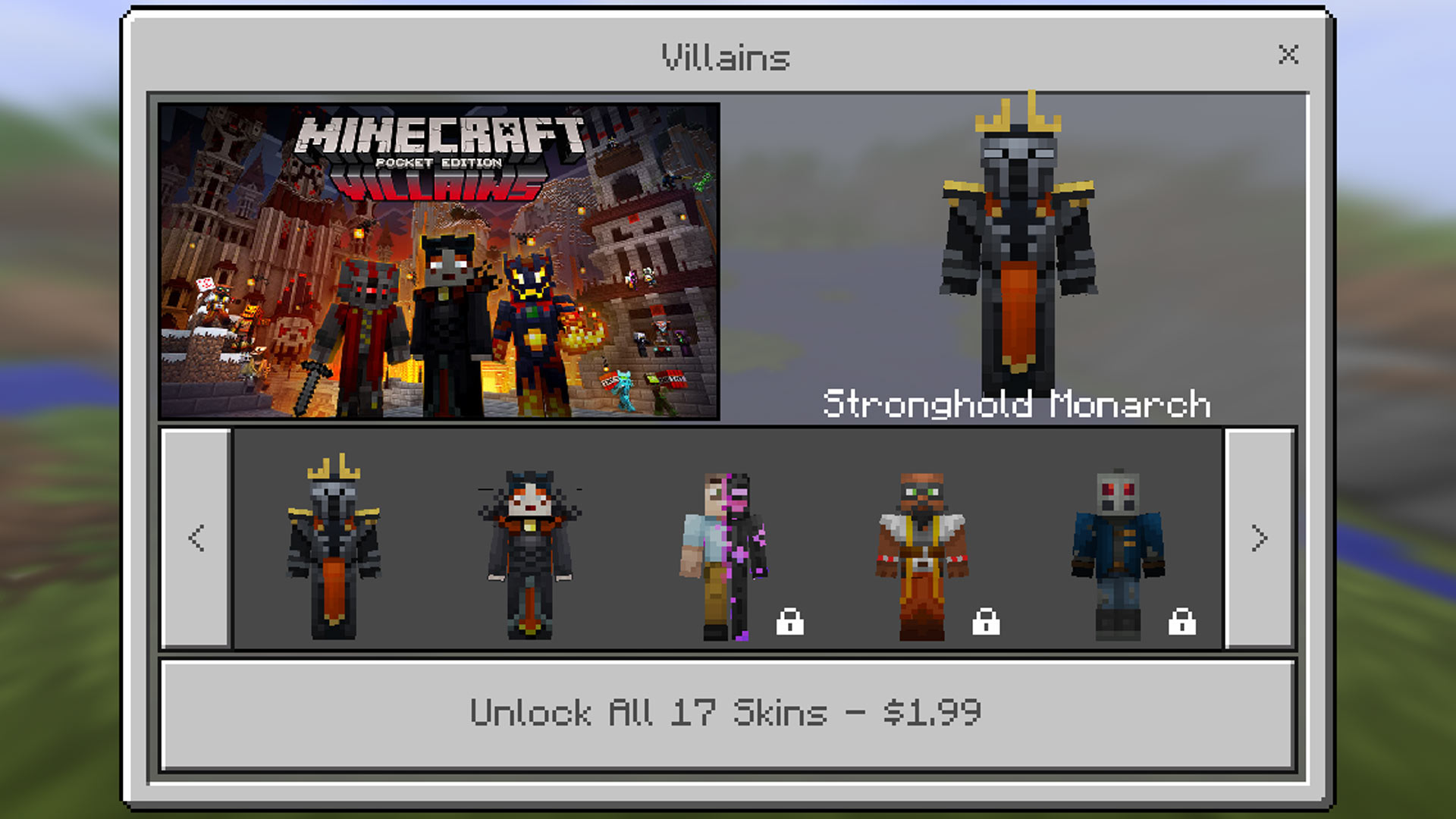 Minecraft Pocket Edition: Villains Skin Pack