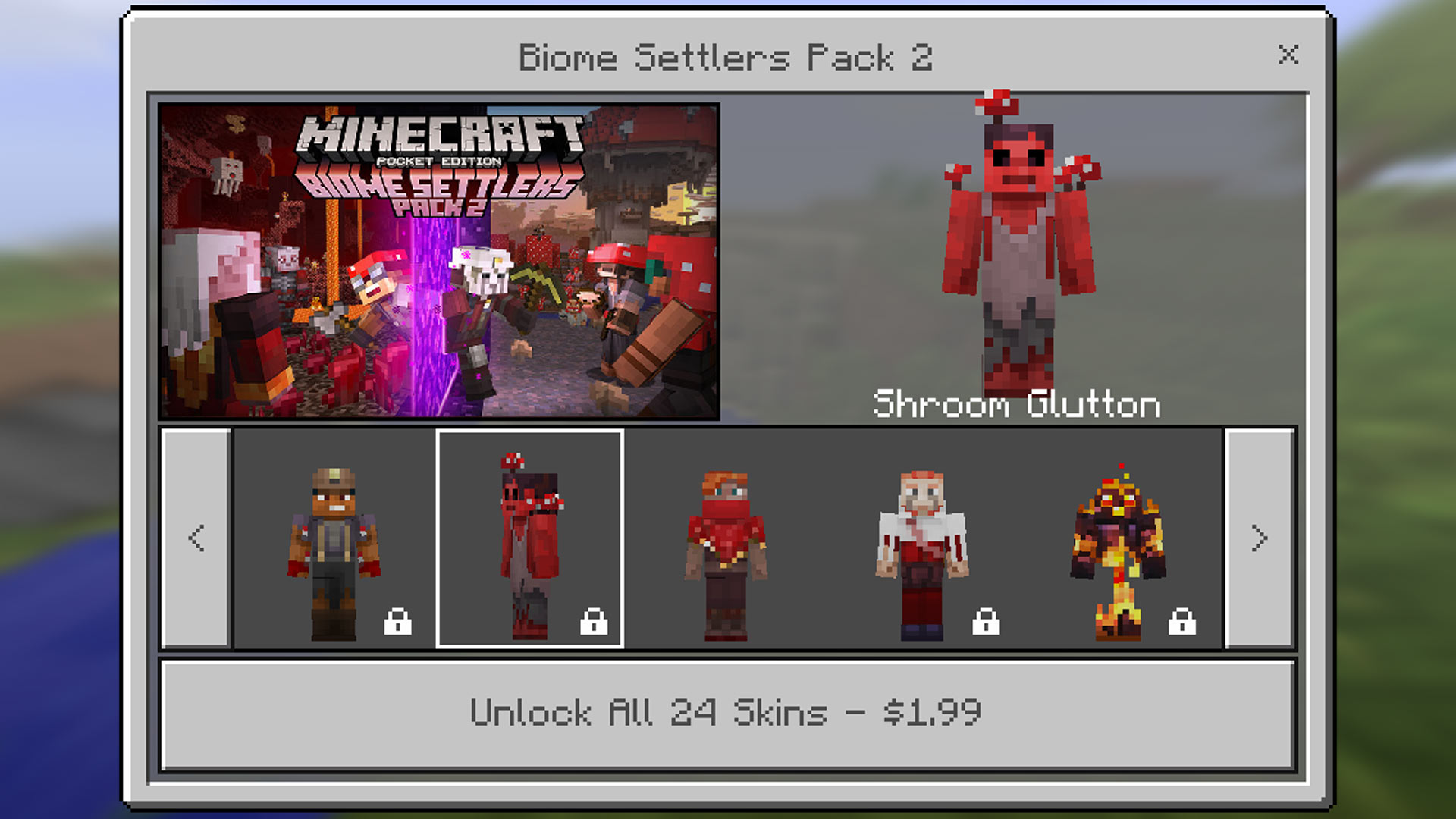 Minecraft Pocket Edition: Biome Settlers Skin Pack 2