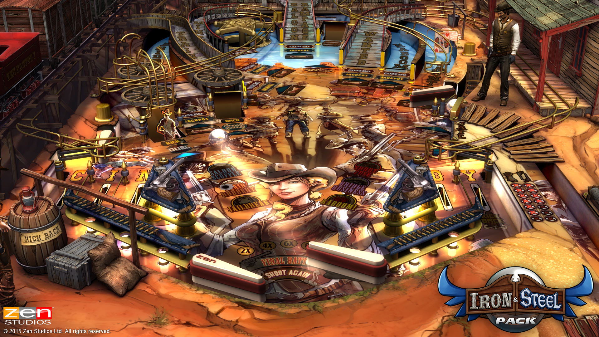 Pinball FX2 Wild West Rampage Table