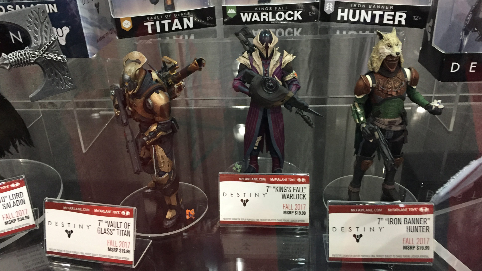 Destiny 2017 Figures at Toy Fair 2017 featuring Titan, Warlock and Hunter