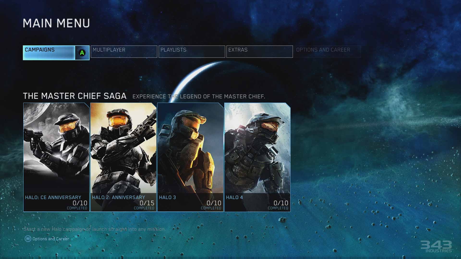 Master Chief Collection Main Menu Master Chief Collection Main Menu